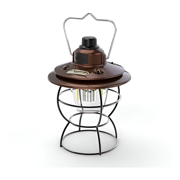 Portable Camping Lantern - Rechargeable, Retro Style + Compass