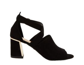 Quiz Ladies - Black Faux Suede Cut Out Shoe Boot | Buy Online in South ...