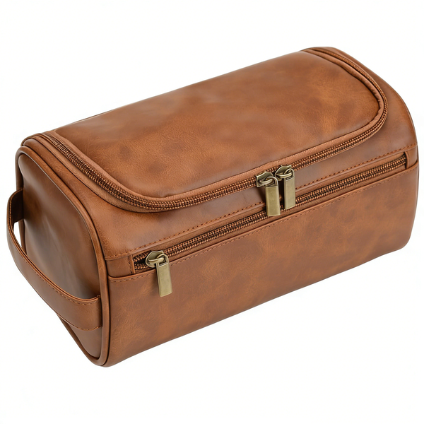 Travel PU Leather Toiletry Bag