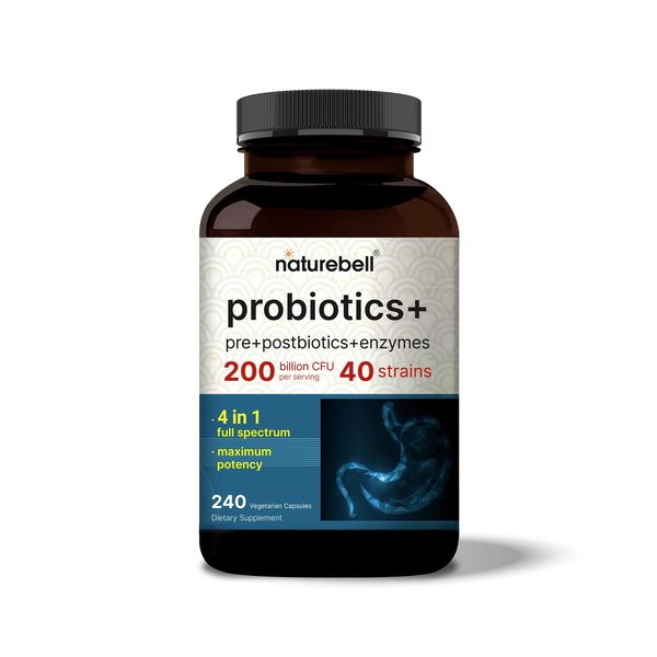 NatureBell Probiotic 200 Billion CFU - 40 Strains | 240 Capsules