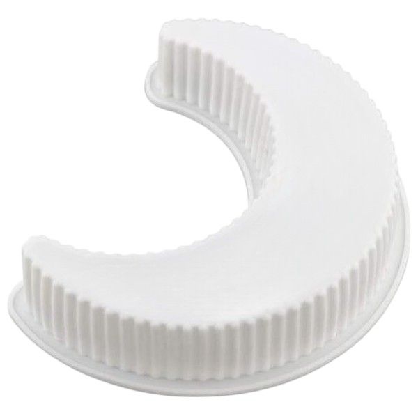 Unique Crescent Design Silicone Cake Mould With Non-Stick Quality - White