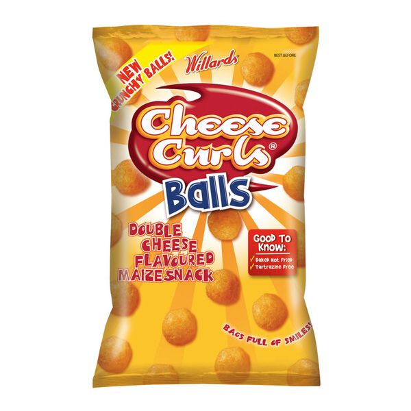 Willards Cheese Curls Balls - 18 x 100g
