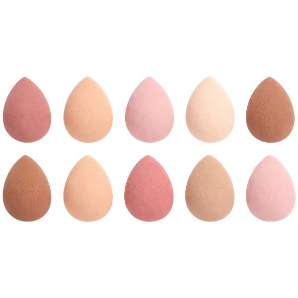 10 Piece Mini Teardrop Beauty Blender Makeup Sponge Set - Multi Colour