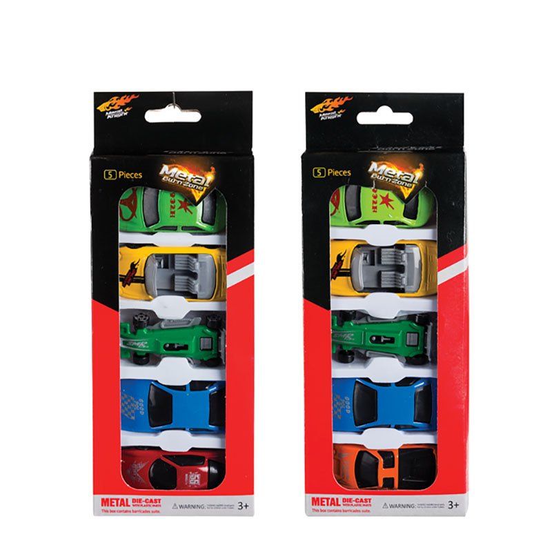 Set of 2 Packs Metal Die Cast Car Play Set 5 Cars per Pack Shop