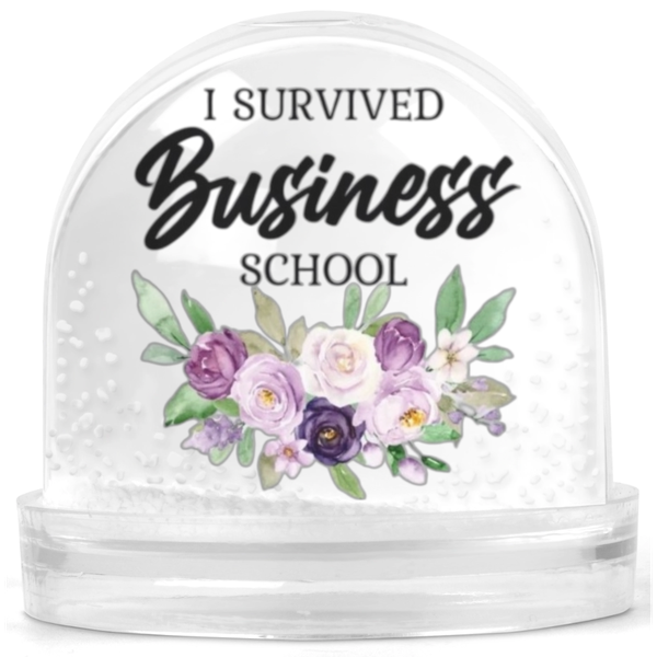 I Survived Business School Graduation Gift Snow Globe