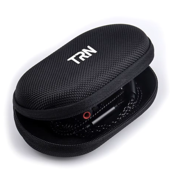 TRN - Elliptical Pocket Case for In-Ear Monitors &amp; Earphones - Black