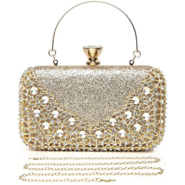Womens Wedding Crystal Evening Clutch Bag