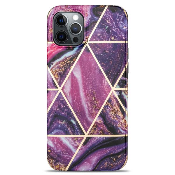 Geometric Fashionable Marble Design Phone Cover compatible with iPhone 12 Pro