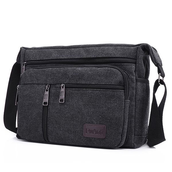 Capacity One Shoulder Diagonal Cross Bag-black