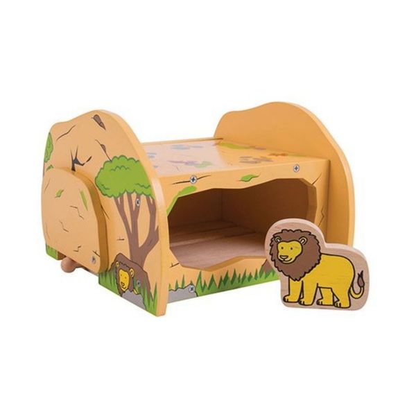 BigJigs Rail Safari Lions Den Wooden Train Set Expansion Pack
