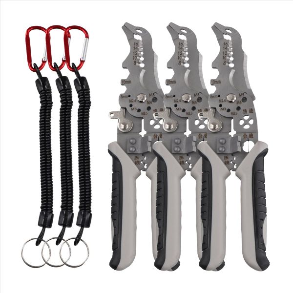 3 Pcs Multifunctional Elbow Wire Stripping Pliers Compatible with Universal