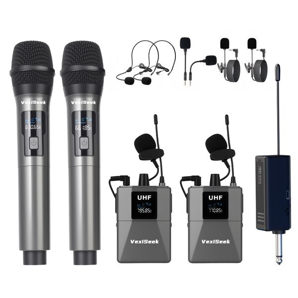 Wireless Microphone (Lavalier Lapel) System for Church, Karaoke &amp; Events