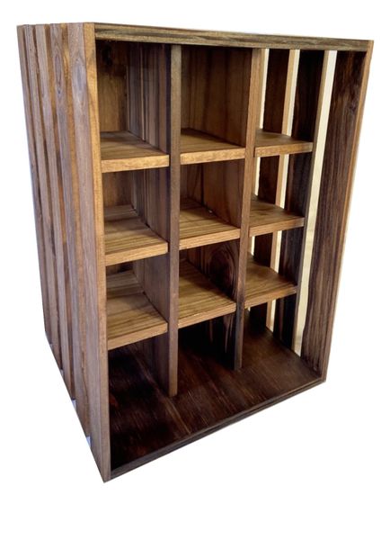 Dark Wooden Wine Crate / Rack 12 Divider