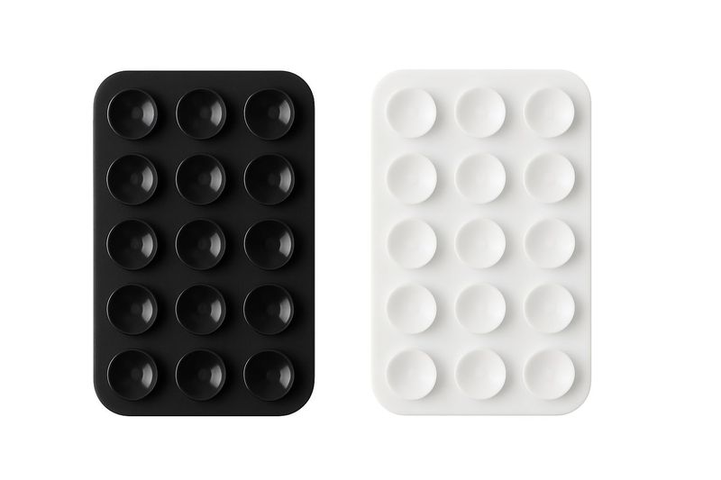 1 Pair Of Octobuddy Silicone Suction Cups - Black &amp; White