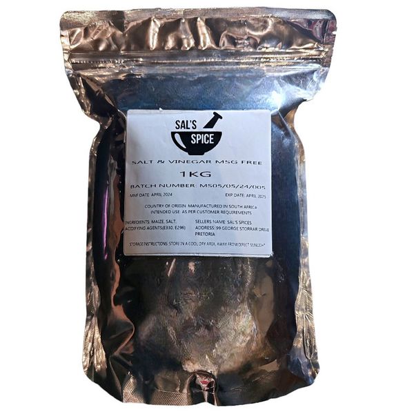 Sal's Spice Salt and Vinegar MSG Free - 1kg