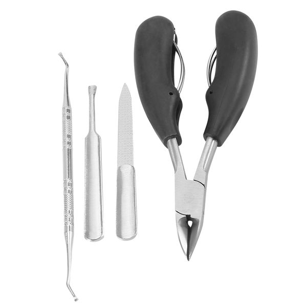 4 Pcs Thick &amp; Ingrown Toe Nail Clippers Pedicure Clippers Toenail