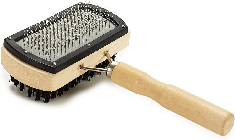 Double-Sided Pet Hair Brush Steel And Plastic