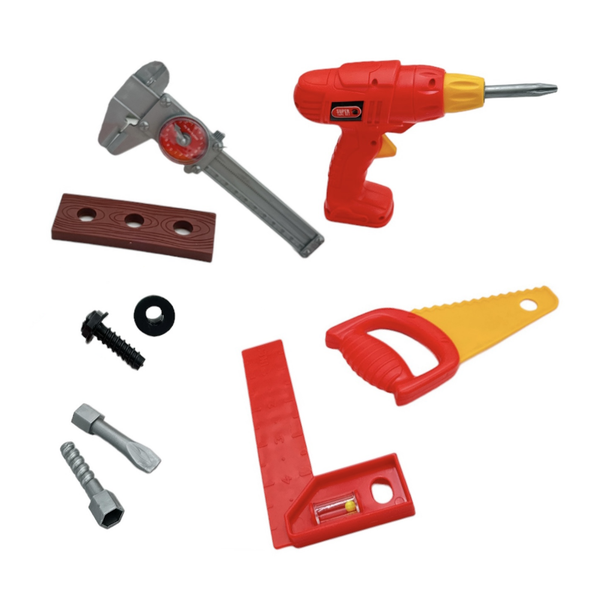10 Piece Tool Set for Toddlers - Pretend Play Construction Toy