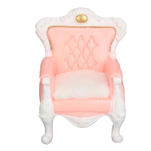 Pink Velvet Chair Stand - Resin Jewelry Showcase