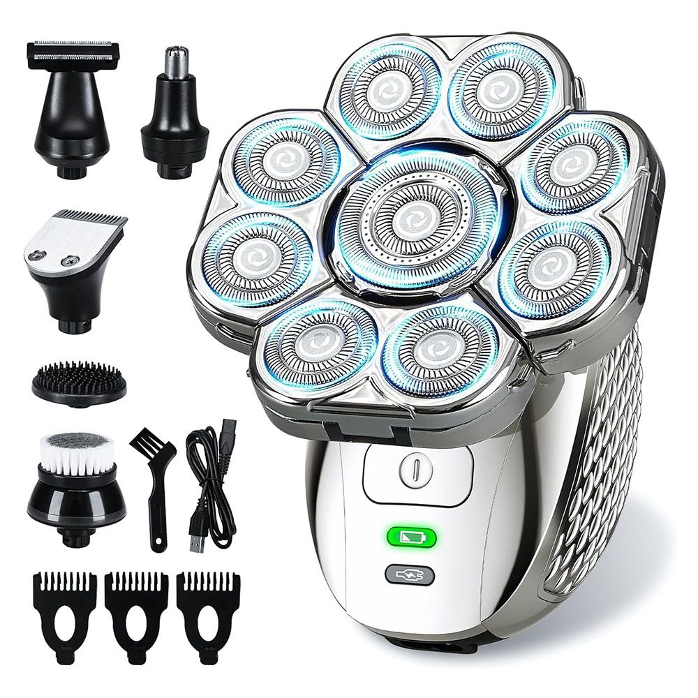6 in 1 Electric Head Shaver for Men, 9D Head Shavers for Bald Clipper