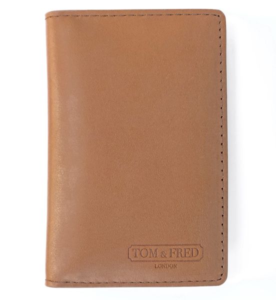Tom &amp; Fred London Men's Vintage Brown Manchester Vertical Bi-Fold Wallet
