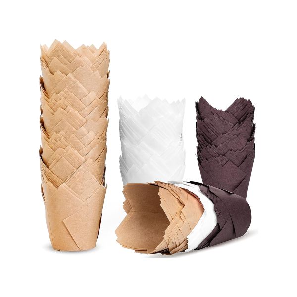 200 Pieces Tulip Cupcake Liners Muffin Parchment Liners For Baking Cups