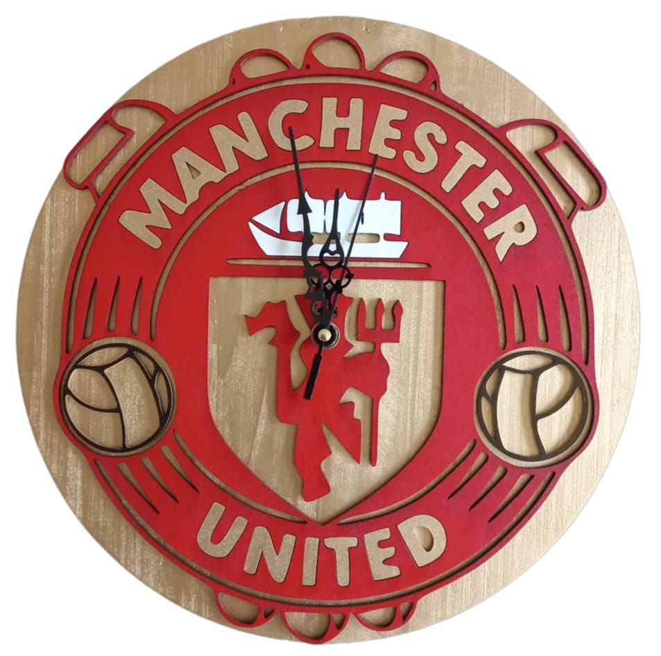 Man United Wall Clock Shop Today. Get it Tomorrow!