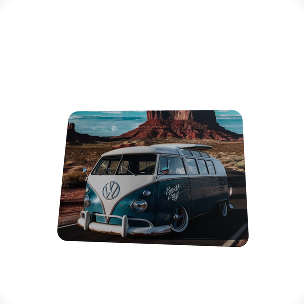 VW Blue Van 2D-Mouse Pad