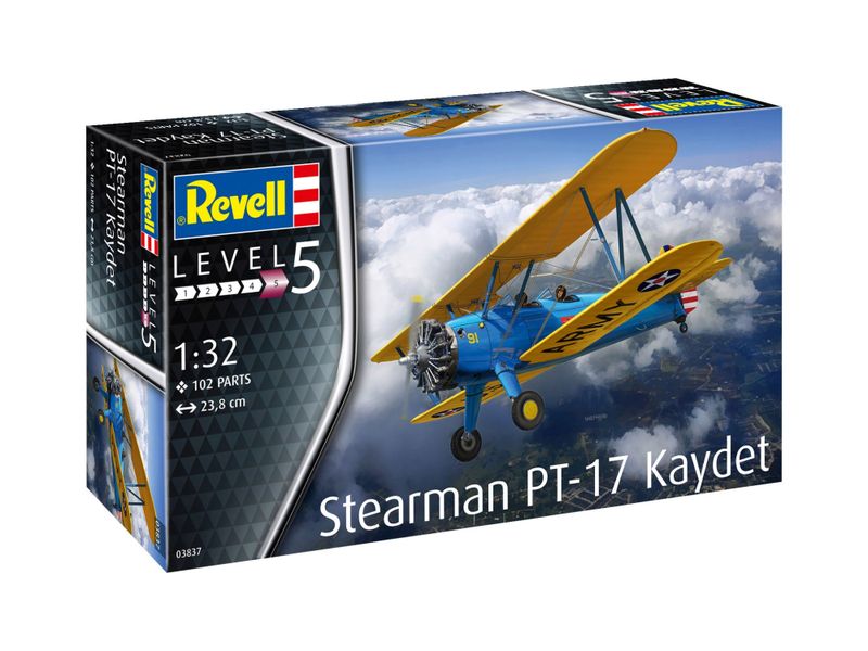 Revell 1/32 Stearman PT-17 Kaydet Plane Plastic Model Kit