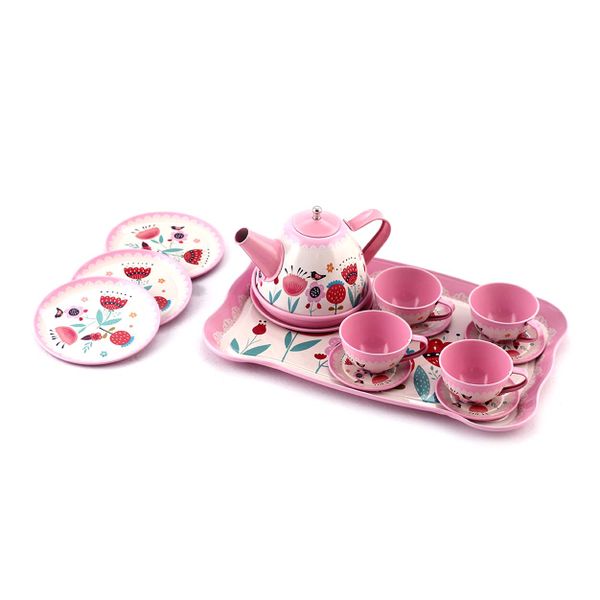Tea Set for Kids -14 Piece Pink