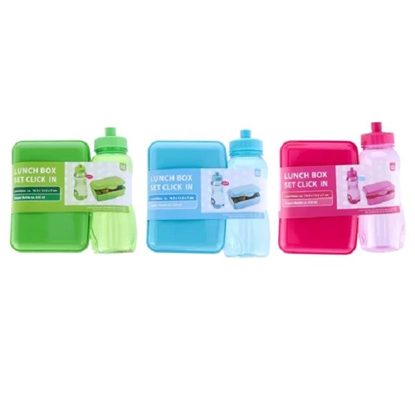 Click in Lunch Box Set 2 Piece 500ml pink .