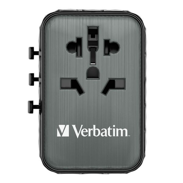 Verbatim Uta-05 Gan iii Universal Travel Adapter | USB-A &amp; USB-C ports