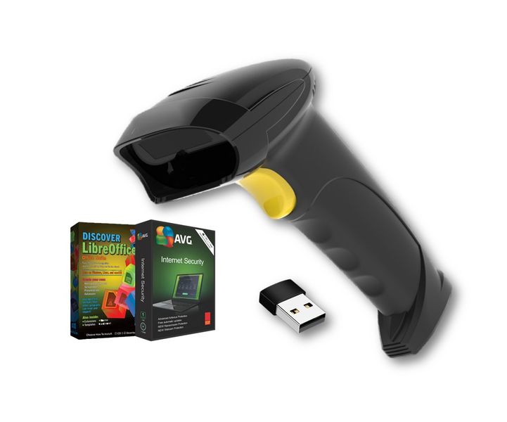 Plug and play Wireless Barcode Scanner-1D-Support multiple