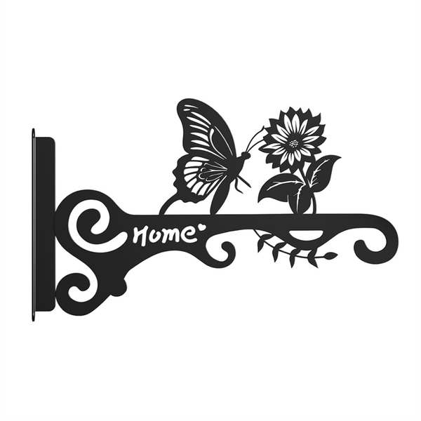 Metal Plant Hooks -Decorative Wall Hangers With Butterfly Design 1Pcs