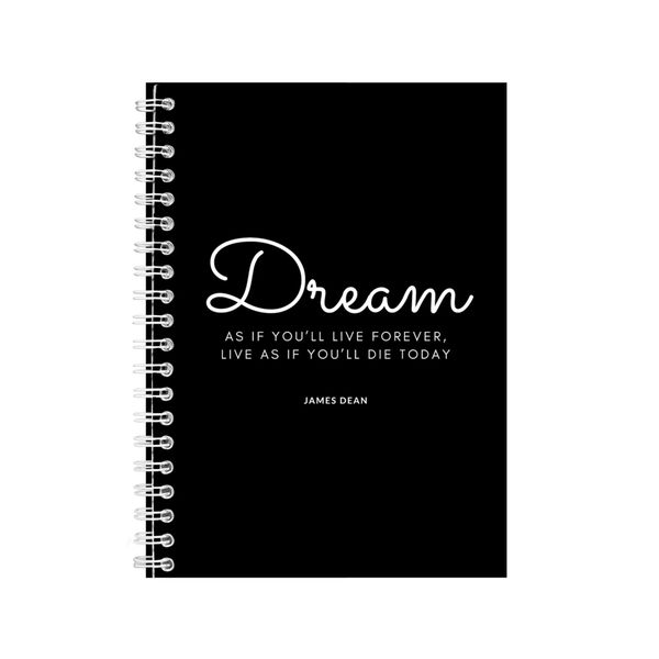 Dream A5 Notebook Spiral Lined Motivational Saying Graphic Notepad Gift 185