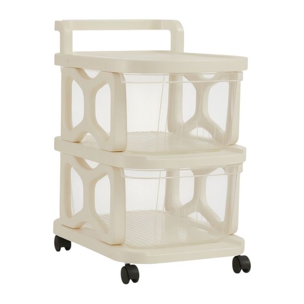 Tier Storage Trolley - White/Transparent image