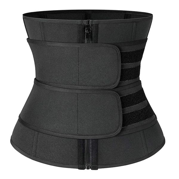 Women Latex 3 Strap Cincher Corset Trimmer Belt Body Shaper