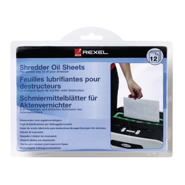 Rexel Shredder Oil Sheets (12 Pack)