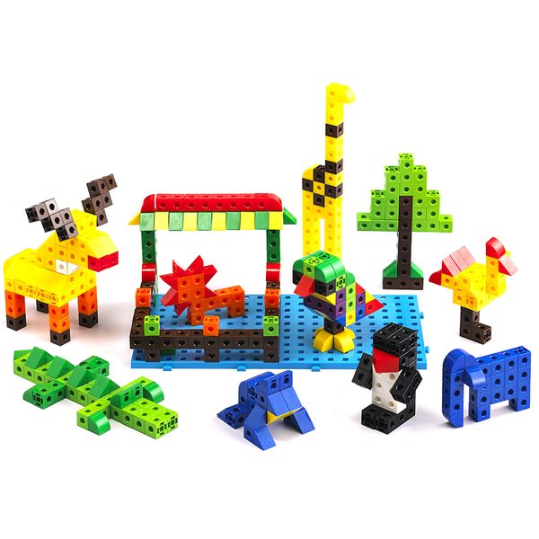 EDX Education Linking Cube Activity Set with Cards - 504 Pieces