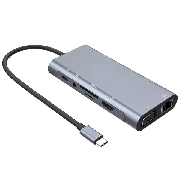 11 in 1 Multi-Functional Type-C Smart Hub With High Speed Data Transfer