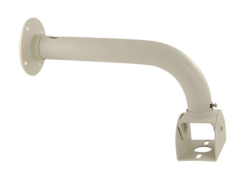 CCTV Bracket Pole Aluminum 25CM - Curved Cable Managed Bracket