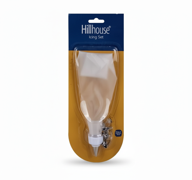 Hillhouse Icing Set with 4 Stainless Steel Nozzles and 50 ml Bottles