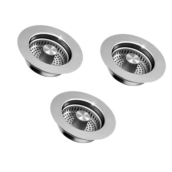 3 in 1 Kitchen Sink Drain Strainer Pop Up Sink Stopper 1pcs