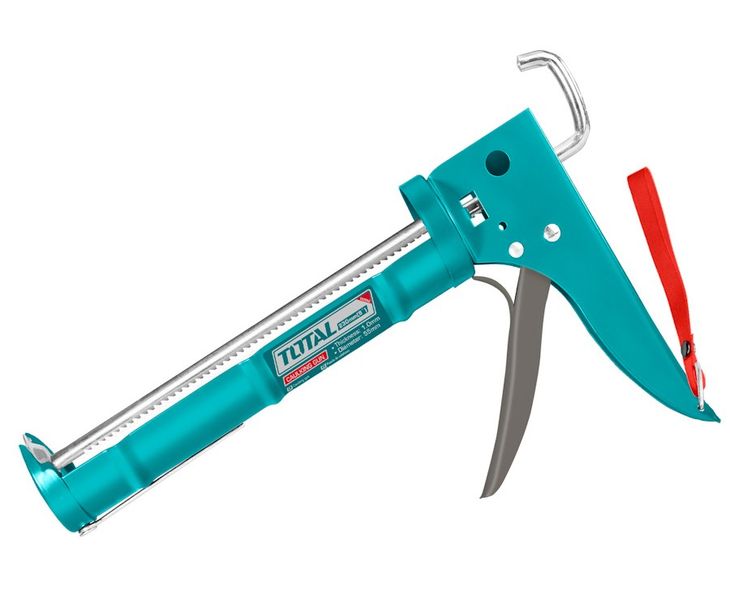 Total Tools 2Pcs Caulking Gun 9" Aluminum, Iron Shank with Teeth