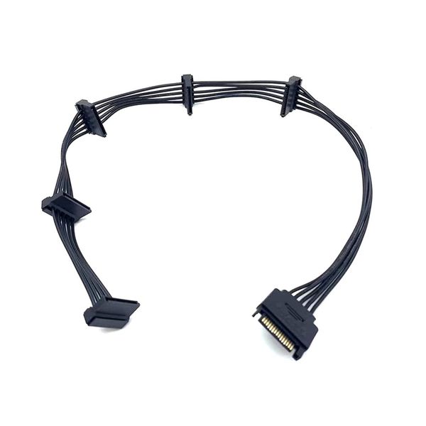15 Pin SATA to 5 SATA Power Splitter Cable