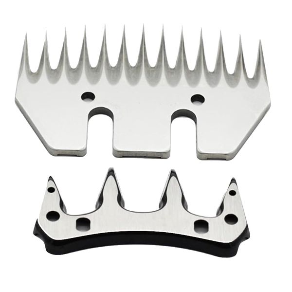 Tool DIY Sheep, Goat Shearing Clipper Blade (9 Teeth) &amp; Comb Set of 2