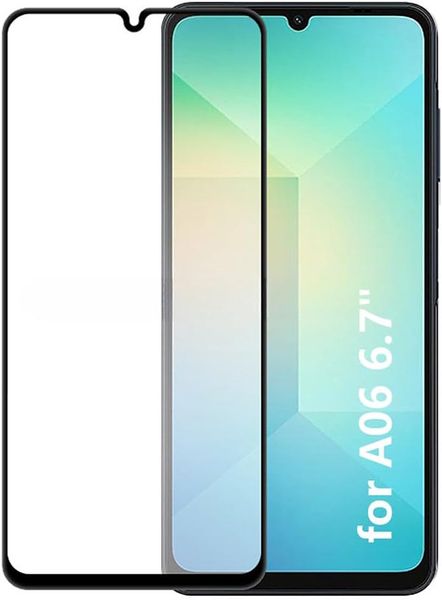 Tuff-Luv - 2.5D Full Screen Tempered Glass - Compatible with the Samsung Galaxy A06 - Clear
