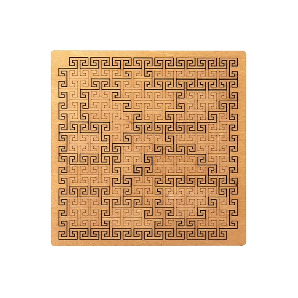 Mini Wooden Geometric Brain Teaser Puzzle - Labyrinth