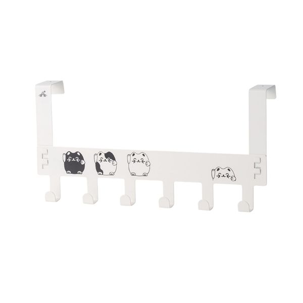 Alanes Over-the-Door Hook Rack No-Drill Wall Mounted Clothes Hanger-White