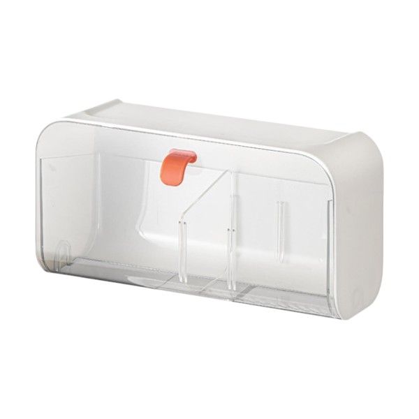 Sanitary and Napkin Storage Container - Transparent and Orange